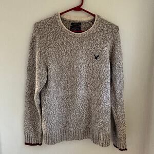 Y2K American Eagle Outfitters Marled Crew Sweater Athletic Fit Neutral Size M